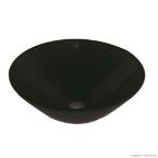 Cuba para banheiro de apoio redonda Ica1 38cm preta Icasa