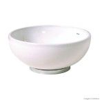 Cuba para banheiro de apoio redonda L46C 30cm com anel branca Deca