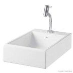 Cuba para banheiro de apoio retangular 30x50cm L102 gelo Deca