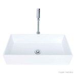 Cuba para banheiro de apoio retangular 56x28cm L107 gelo Deca