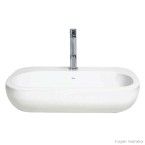 Cuba para banheiro de apoio retangular 58x40cm L125 gelo Deca