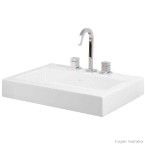 Cuba para banheiro de apoio retângular 60x45cm L19 gelo Deca