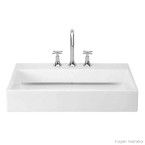 Cuba para banheiro de apoio retangular 75x45cm L88 gelo Deca