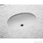 Cuba para banheiro de embutir oval sem ladrão branca Celite