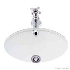 Cuba para banheiro de embutir oval Universal L59 40x30cm gelo Deca