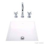 Cuba para banheiro de embutir quadrada L701 41x41cm gelo Deca