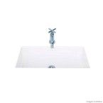 Cuba para banheiro de embutir retangular 59x30cm L1.071 gelo Deca