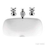 Cuba para banheiro de embutir retangular L42 50x37,5cm gelo Deca