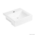 Cuba para banheiro de semi-encaixe Ocean Pacific 40x40cm branca Incepa