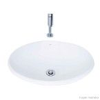 Cuba para banheiro de sobrepor oval 50x37cm L680 gelo Deca