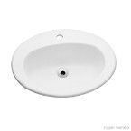 Cuba para banheiro de sobrepor oval sem ladrão branca Celite