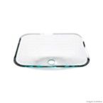 Cuba para banheiro de sobrepor retangular 50,5x37x13,5cm transparente Alterna