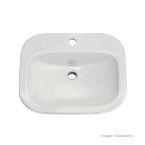 Cuba para banheiro de sobrepor retangular 52x46cm branca Incepa