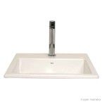 Cuba para banheiro de sobrepor retangular 54x43cm L840 gelo Deca