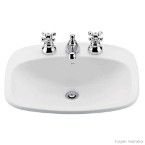 Cuba para banheiro de sobrepor retangular L43 52,5x44cm gelo Deca