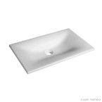 Cuba para banheiro de sobrepor retangular Outono 56x38cm branca Incepa