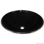 Cuba para banheiro de vidro de sobrepor preta 42cm Alterna