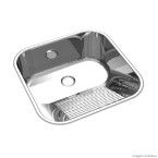 Cuba para tanque de inox 40x40x22cm prata Mekal