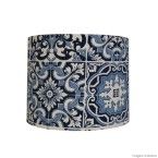 Cúpula de tecido Azulejo 28x22cm azul LS Ilumina