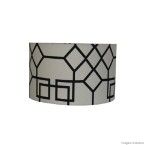 Cúpula de tecido Trama 24x15cm preta LS Ilumina