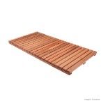 Deck para jardim liso eucalipto 100x50x4cm eucalipto stain Massol