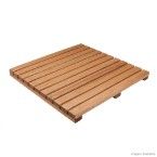 Deck para jardim liso eucalipto 50x50x4cm madeira natural stain Massol