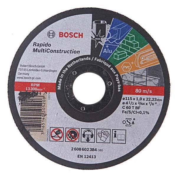 Disco Abrasivo Corte 60 Modelo Multi Construction Bosch