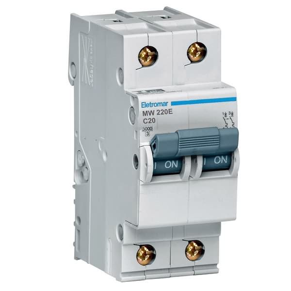 Disjuntor Din Bipolar 220-400V 20A Eletromar