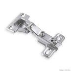 Dobradiça estampada para armário com calço 26mm alta Bemfixa