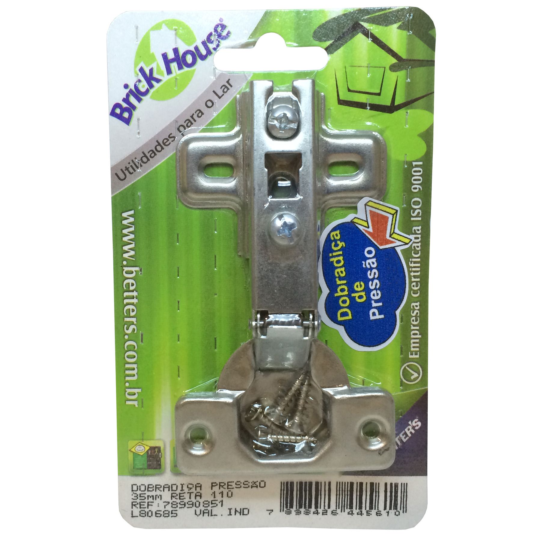 Dobradiça para Móvel Reta 110º Aço