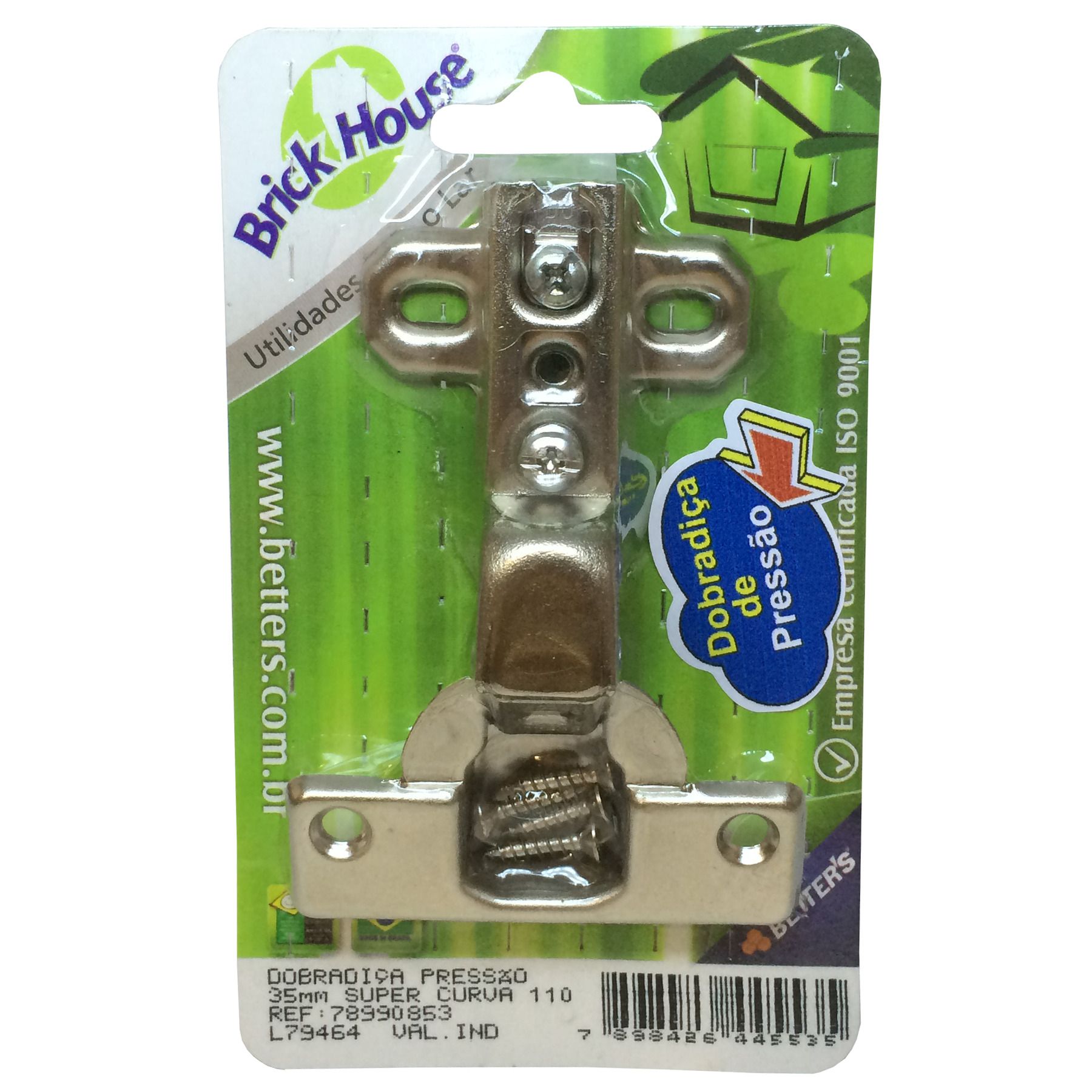 Dobradiça para Móvel Super Curva 110º Aço