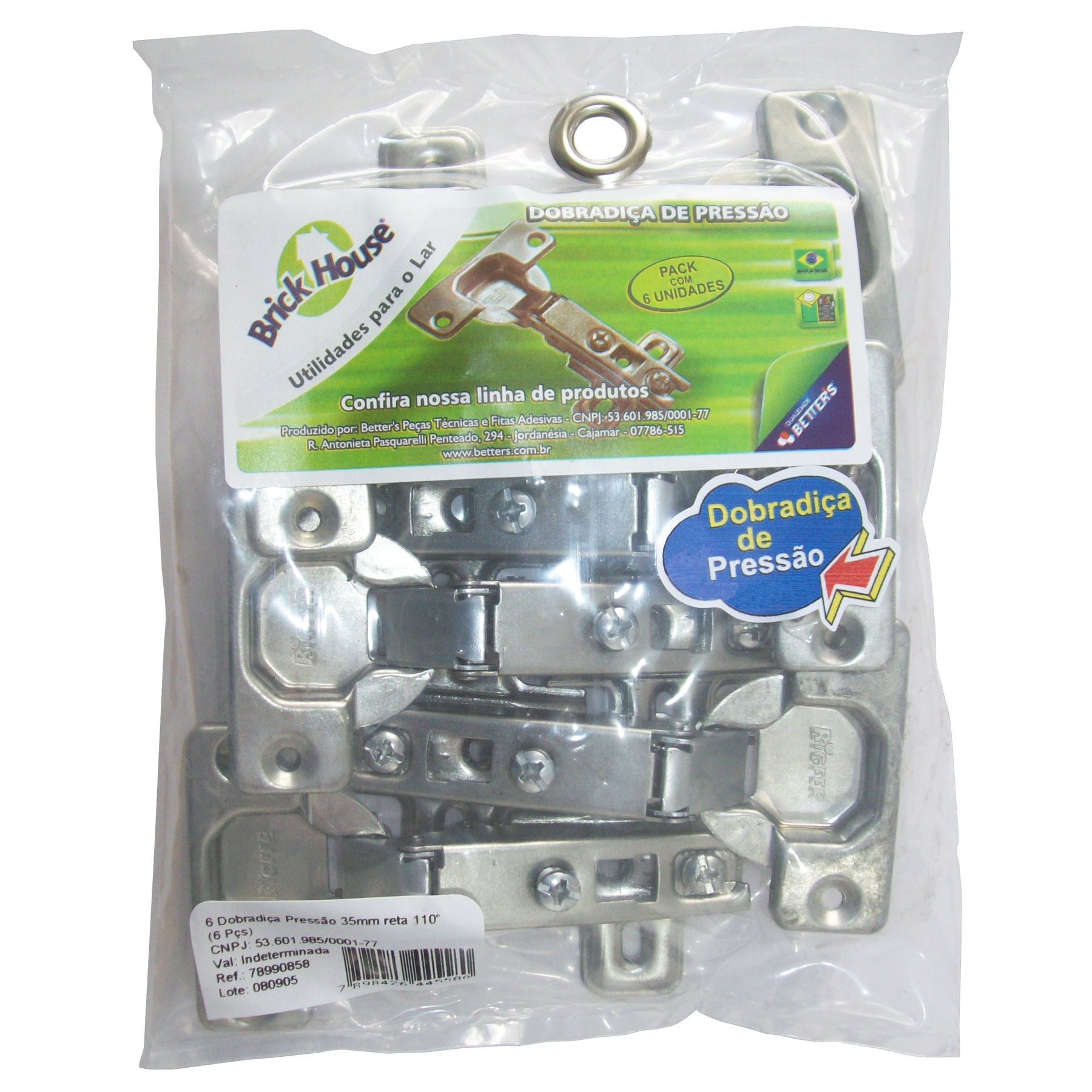 Dobradiça para Móvel Super Curva 110º Aço