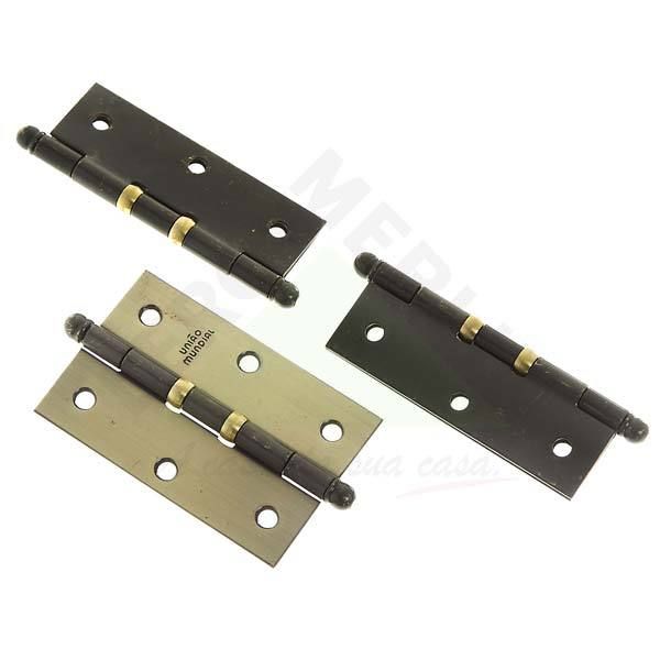 Dobradiça para Porta 3.1/2 Aço Oxidado União Mundial