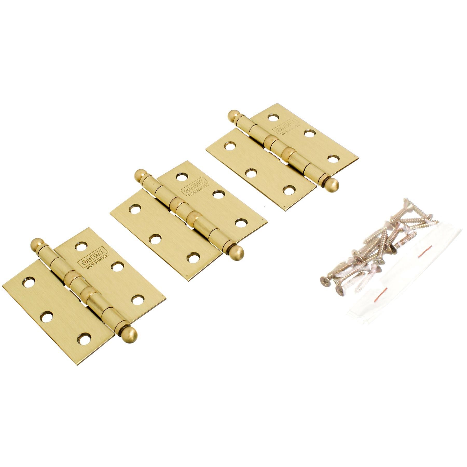 Dobradiça para Porta 3x2.5 Latão V85 La Fonte