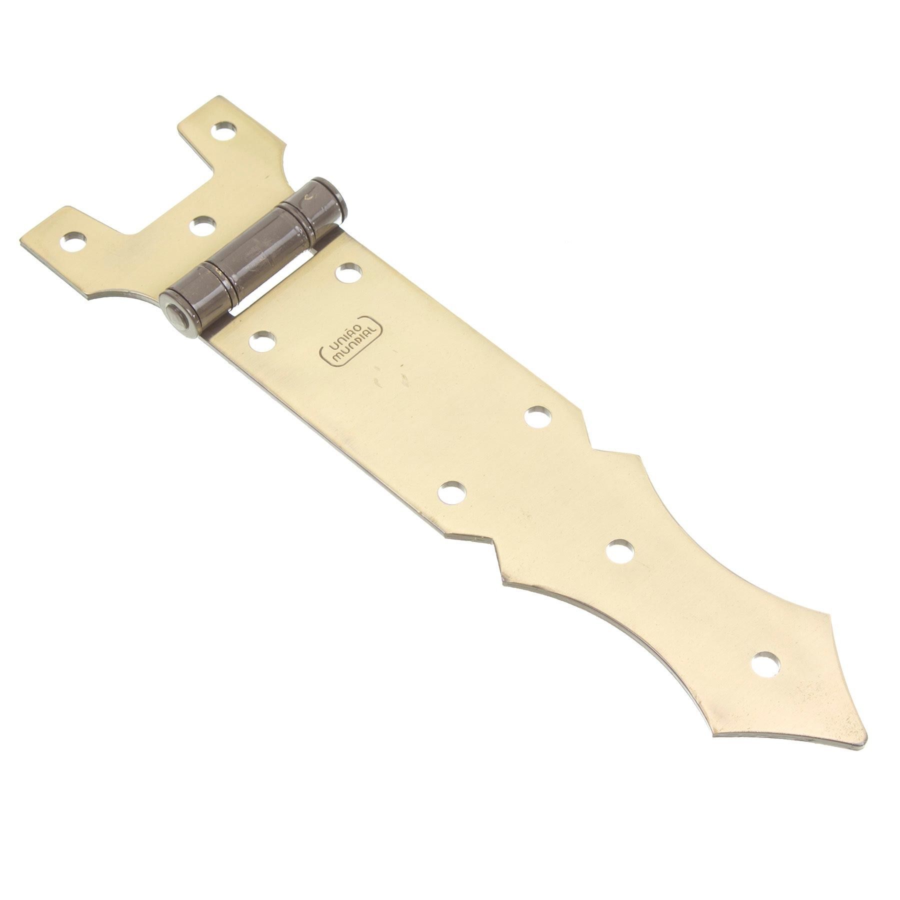 Dobradiça para Portão 12 Aço Oxidado União Mundial