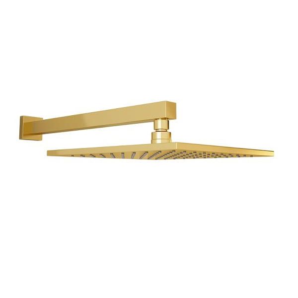 Ducha Quadrada Parede Dourada Platina Fani