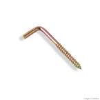 Escapula bicromatizada rosca para madeira 17x50mm 5 unidades Bemfixa