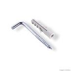 Escapula zincada com bucha de nylon 06mm 04 unidades Bemfixa