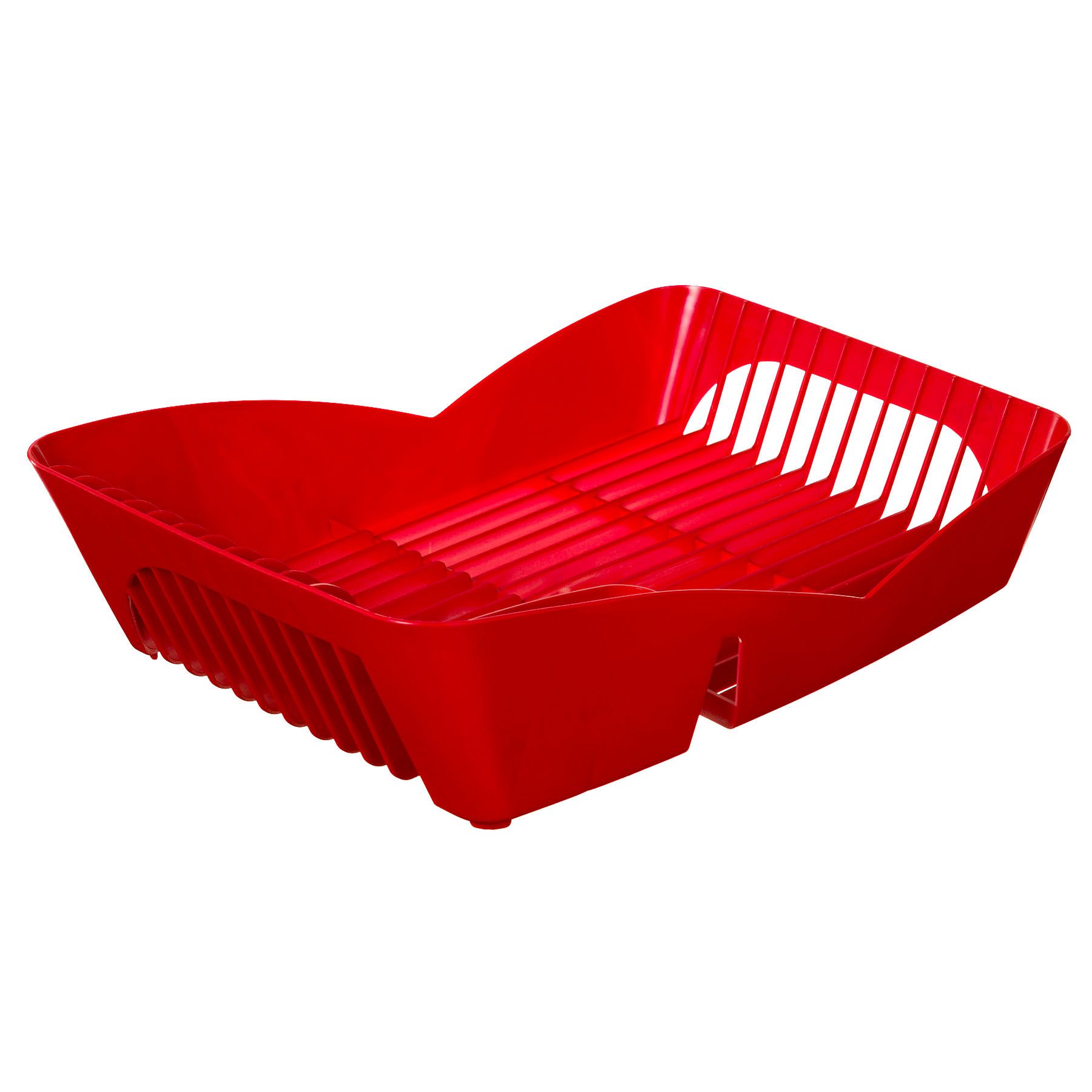 Escorredor de Prato Sobre Pia 12 Pratos Plástico Vermelho Infinity Martiplast