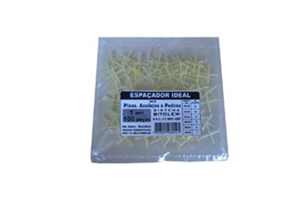 Espaçador Ideal para Cerâmica 1mm Pacote com 100 Peças