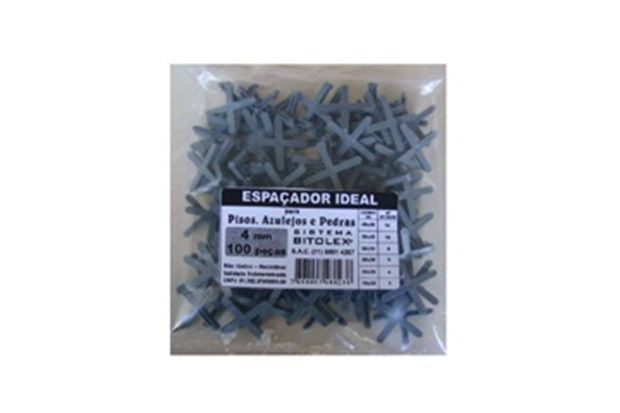 Espaçador Ideal para Cerâmica 4mm Pacote com 100 Peças