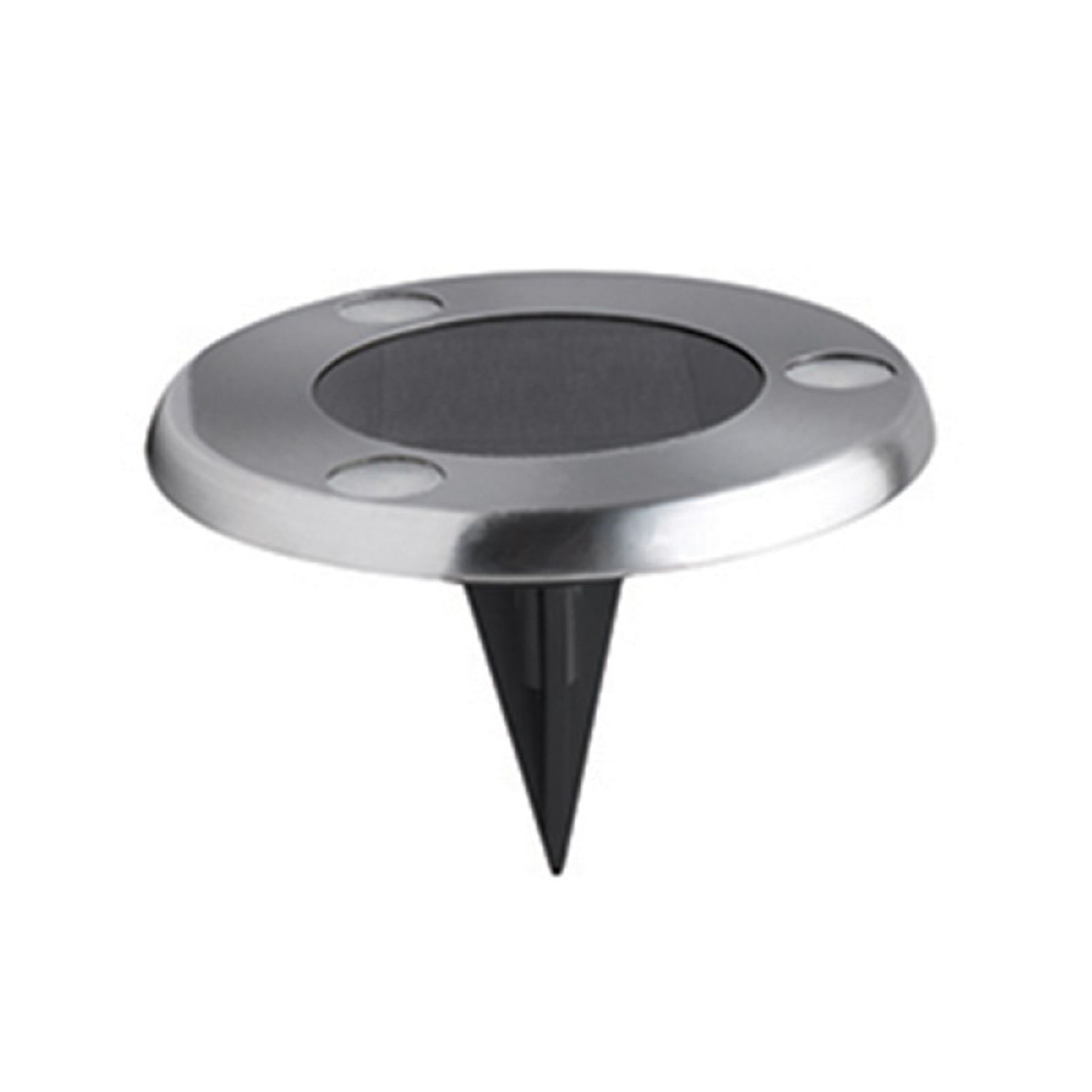 Espeto para Jardim Solar LED Ecoforce Redondo Metal Prata