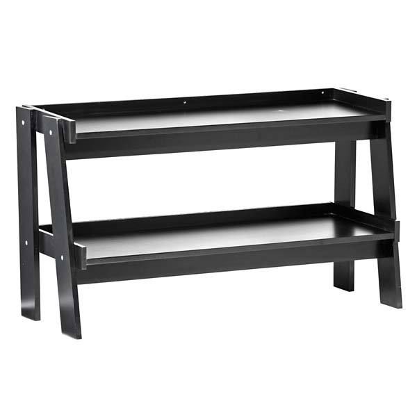 Estante Decorativa Ipanema Madeira 1 Nicho Preto 68x106x40cm Spaceo