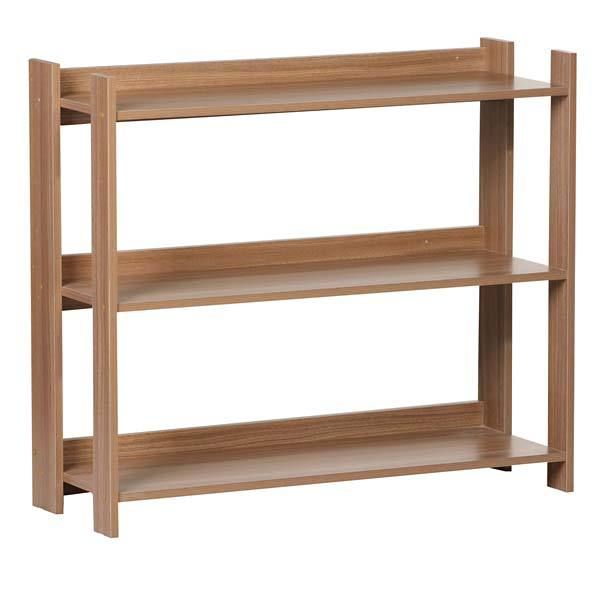 Estante Decorativa Madeira 2 Nichos Castanho 93x80x30cm Politorno