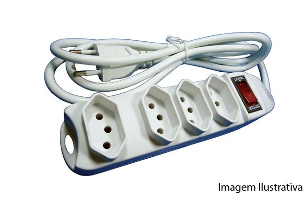 Extensão Elétrica -Filtro de Linha 1,5m 4 Tomadas. (2p T)