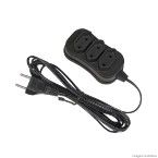 Extensão elétrica 5 metros 3 tomadas bivolt preto Force Line