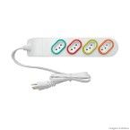 Extensão elétrica Multitomadas 1,3m 4 tomadas 2P T 10A DN1840 branca Daneva