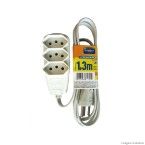 Extensão elétrica Sort 1,3m 3 tomadas 2P T 10A 250V DN 1791 Daneva