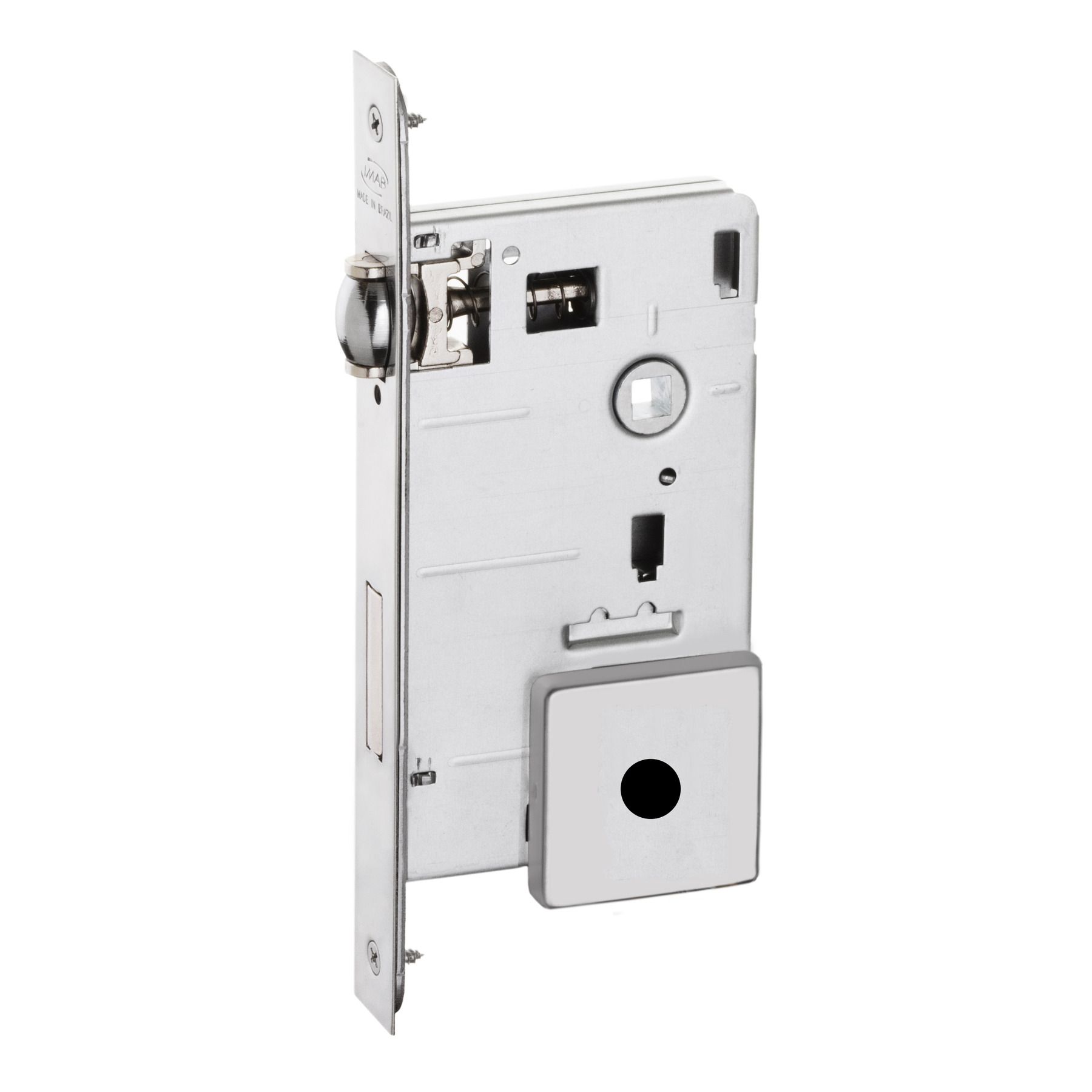 Fechadura Banheiro para Portas Pivotante Trinco Rolete 55mm Latão Cromado BZ1710G80 Imab