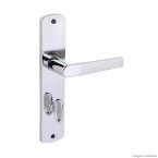 Fechadura de banheiro Abitare Palio 2025/100 com espelho cromada Arouca